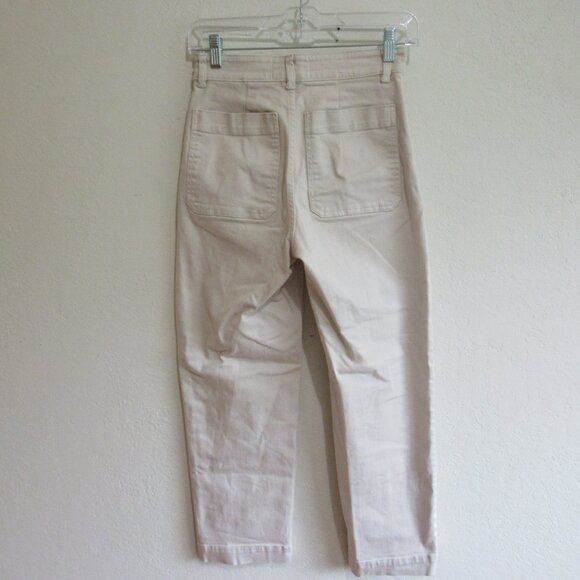 EVERLANE Beige Straight Leg 0 Denim Jeans - Picture 2 of 4